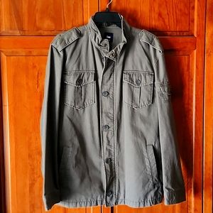 Gap Camo Green Full Zip Five Button Cotton Jacket Men's Size Large